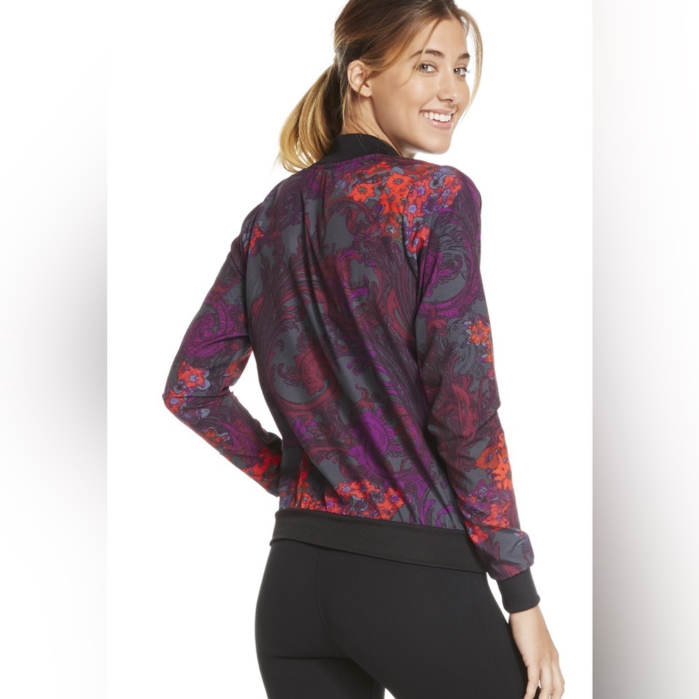 Fabletics Ithaca Jacket Romantic Print Purple Red… - image 2